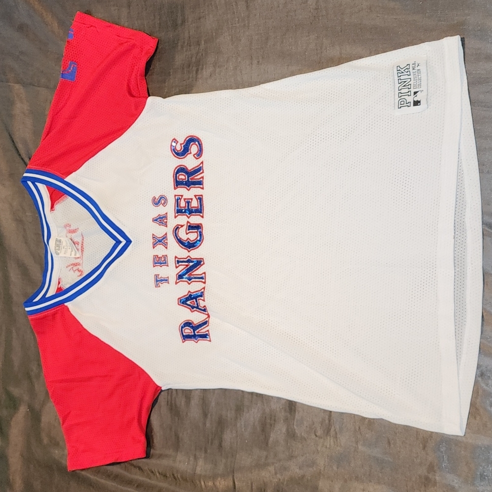 VS PINK Texas Rangers MLB Exclusive Jersey Shirt